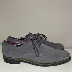 Timberland gray suede leather flat loafer style